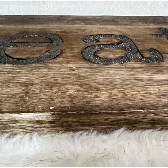 Mud Pie Cutting‎ Board Cheese Appetizer Charcuterie With Word EAT - Picture 11 of 11